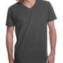 Next Level Mens Fine Jersey Short Sleeve V-Neck T-Shirt - Heavy Metal Grey