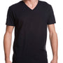Next Level Mens Fine Jersey Short Sleeve V-Neck T-Shirt - Black