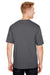 A4 N3381 Mens Topflight Performance Moisture Wicking Short Sleeve Crewneck T-Shirt Heather Charcoal Grey Back