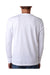 Next Level N3601 Mens Fine Jersey Long Sleeve Crewneck T-Shirt White Back