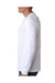 Next Level N3601 Mens Fine Jersey Long Sleeve Crewneck T-Shirt White Side