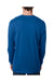 Next Level N3601 Mens Fine Jersey Long Sleeve Crewneck T-Shirt Cool Blue Back