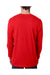 Next Level N3601 Mens Fine Jersey Long Sleeve Crewneck T-Shirt Red Back