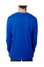 Next Level N3601 Mens Fine Jersey Long Sleeve Crewneck T-Shirt Royal Blue Back