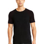 Next Level Mens Fine Jersey Short Sleeve Crewneck T-Shirt - Black - Closeout
