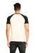 Next Level N3650 Mens Fine Jersey Short Sleeve Crewneck T-Shirt Black/Natural Back