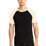 Next Level Mens Fine Jersey Short Sleeve Crewneck T-Shirt - Natural/Black - Closeout