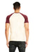 Next Level N3650 Mens Fine Jersey Short Sleeve Crewneck T-Shirt Maroon/Natural Back