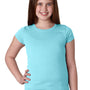 Next Level Youth Princess Fine Jersey Short Sleeve Crewneck T-Shirt - Cancun Blue