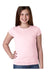 Next Level N3710 Youth Princess Fine Jersey Short Sleeve Crewneck T-Shirt Light Pink Front