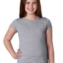 Next Level Youth Princess Fine Jersey Short Sleeve Crewneck T-Shirt - Heather Grey