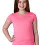 Next Level Youth Princess Fine Jersey Short Sleeve Crewneck T-Shirt - Hot Pink