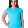 Next Level Youth Princess Fine Jersey Short Sleeve Crewneck T-Shirt - Tahiti Blue