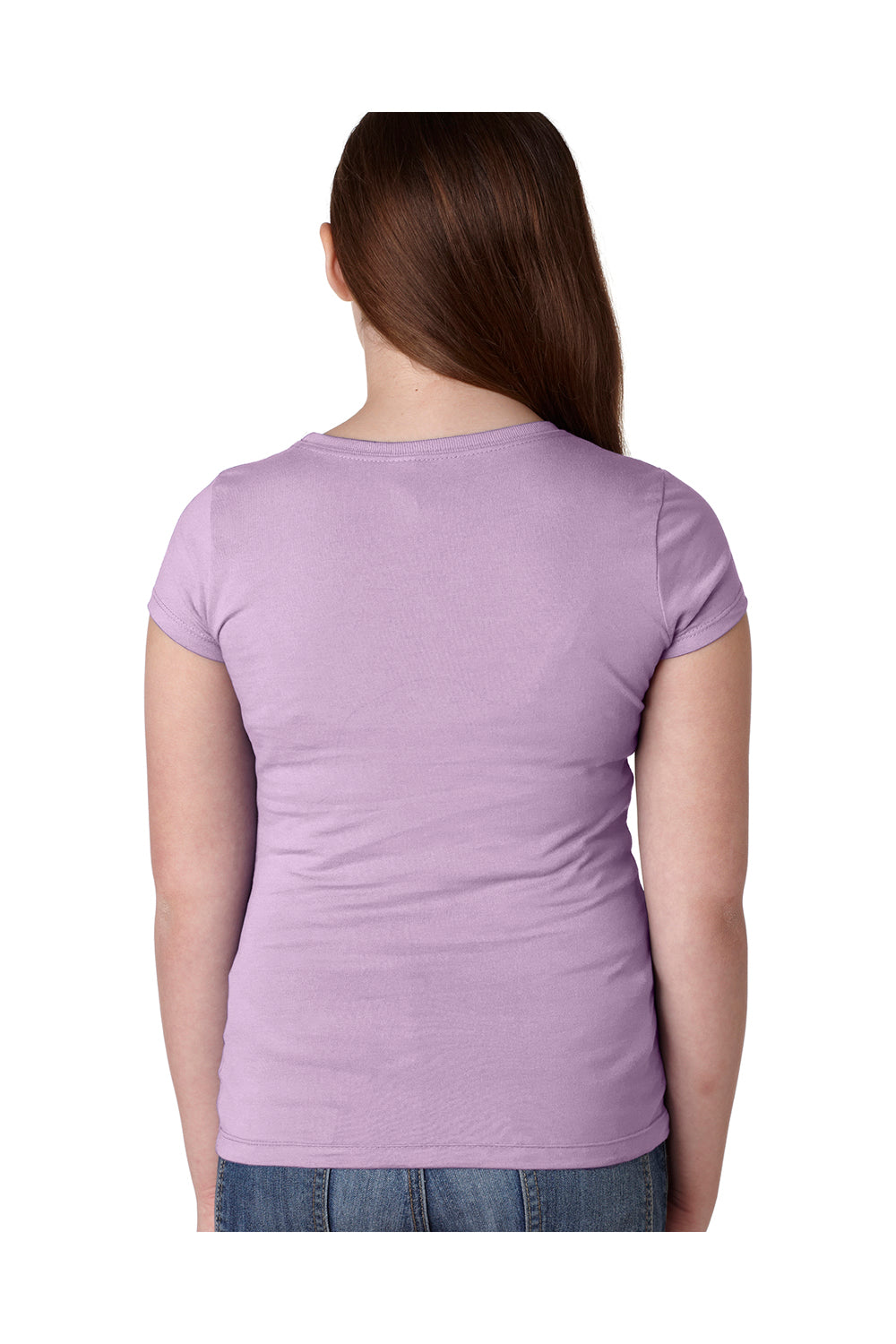 Next Level N3710 Youth Princess Fine Jersey Short Sleeve Crewneck T-Shirt Lilac Pink Back