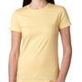 Next Level Womens Boyfriend Fine Jersey Short Sleeve Crewneck T-Shirt - Banana Cream Yellow