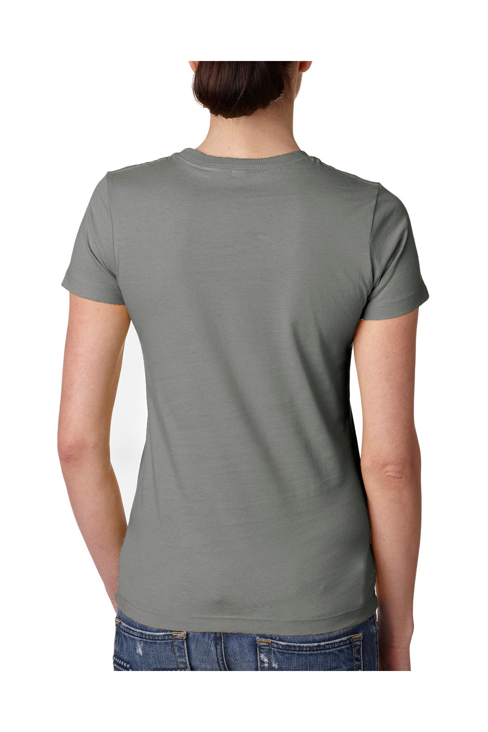 Next Level N3900 Womens Boyfriend Fine Jersey Short Sleeve Crewneck T-Shirt Warm Grey Back
