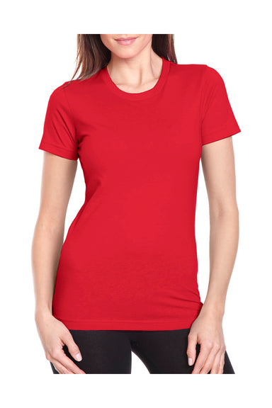 Next Level N3900 Womens Boyfriend Fine Jersey Short Sleeve Crewneck T-Shirt Red Front