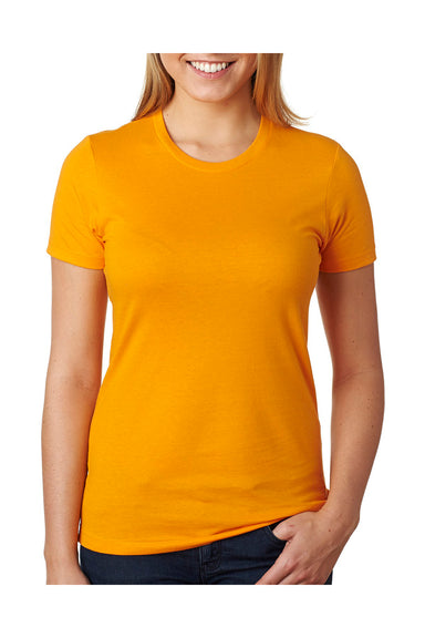Next Level N3900 Womens Boyfriend Fine Jersey Short Sleeve Crewneck T-Shirt Gold Front