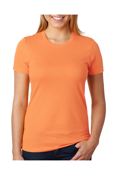 Next Level N3900 Womens Boyfriend Fine Jersey Short Sleeve Crewneck T-Shirt Orange Front
