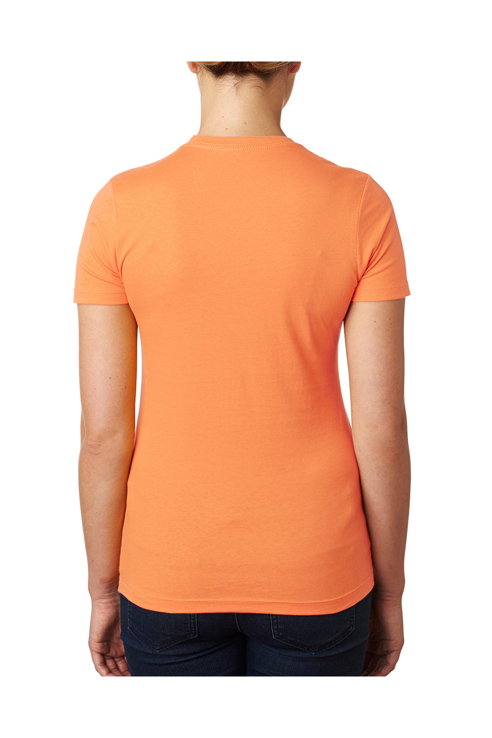 Next Level N3900 Womens Boyfriend Fine Jersey Short Sleeve Crewneck T-Shirt Orange Back