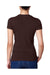Next Level N3900 Womens Boyfriend Fine Jersey Short Sleeve Crewneck T-Shirt Chocolate Brown Back