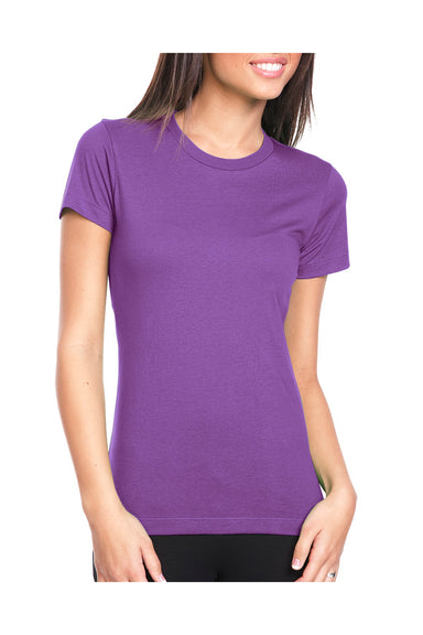 Next Level N3900 Womens Boyfriend Fine Jersey Short Sleeve Crewneck T-Shirt Purple Berry Front