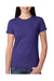 Next Level N3900 Womens Boyfriend Fine Jersey Short Sleeve Crewneck T-Shirt Purple Rush Front