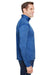 A4 N4010 Mens Tonal Space Dye Performance Moisture Wicking 1/4 Zip Sweatshirt Royal Blue Side
