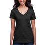 Next Level Womens Eco Performance Moisture Wicking Short Sleeve V-Neck T-Shirt - Heather Black - Closeout