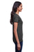Next Level N4240 Womens Eco Performance Moisture Wicking Short Sleeve V-Neck T-Shirt Heather Black Side