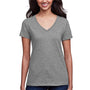 Next Level Womens Eco Performance Moisture Wicking Short Sleeve V-Neck T-Shirt - Heather Dark Grey - Closeout