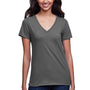 Next Level Womens Eco Performance Moisture Wicking Short Sleeve V-Neck T-Shirt - Heavy Metal Grey - Closeout