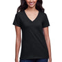 Next Level Womens Eco Performance Moisture Wicking Short Sleeve V-Neck T-Shirt - Black - Closeout