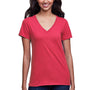 Next Level Womens Eco Performance Moisture Wicking Short Sleeve V-Neck T-Shirt - Heather Red - Closeout