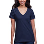 Next Level Womens Eco Performance Moisture Wicking Short Sleeve V-Neck T-Shirt - Midnight Navy Blue - Closeout