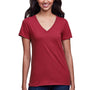 Next Level Womens Eco Performance Moisture Wicking Short Sleeve V-Neck T-Shirt - Cardinal Red - Closeout