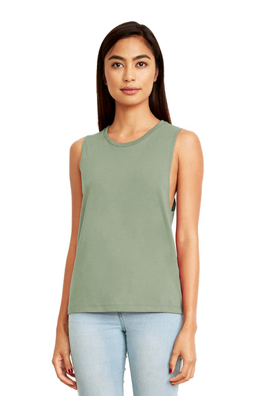 Next Level N5013 Womens Festival Muscle Tank Top Stonewashed Green Front
