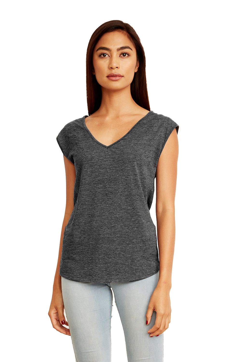 Next Level N5040 Womens Festival Tank Top Charcoal Grey Front