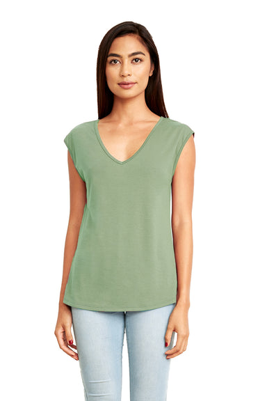 Next Level N5040 Womens Festival Tank Top Stonewashed Green Front