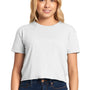 Next Level Womens Festival Cali Crop Short Sleeve Crewneck T-Shirt - White