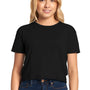 Next Level Womens Festival Cali Crop Short Sleeve Crewneck T-Shirt - Black