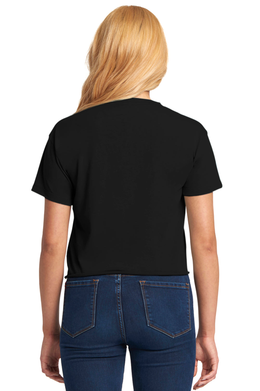 Next Level N5080 Womens Festival Cali Crop Short Sleeve Crewneck T-Shirt Black Back