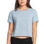Next Level Womens Festival Cali Crop Short Sleeve Crewneck T-Shirt - Stonewashed Blue