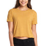 Next Level Womens Festival Cali Crop Short Sleeve Crewneck T-Shirt - Antique Gold