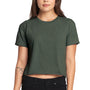 Next Level Womens Festival Cali Crop Short Sleeve Crewneck T-Shirt - Royal Pine Green