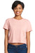 Next Level N5080 Womens Festival Cali Crop Short Sleeve Crewneck T-Shirt Desert Pink Front
