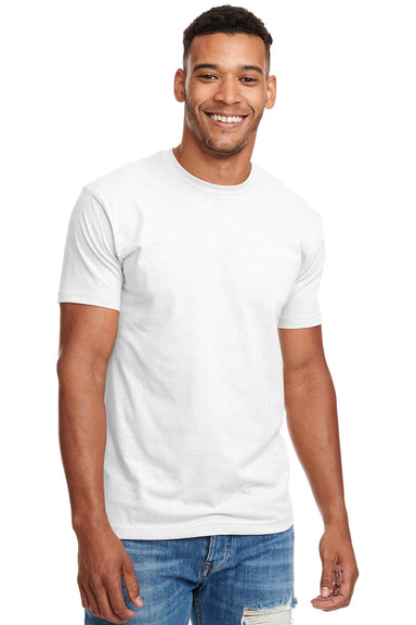 Next Level N6210 Mens CVC Jersey Short Sleeve Crewneck T-Shirt White Front