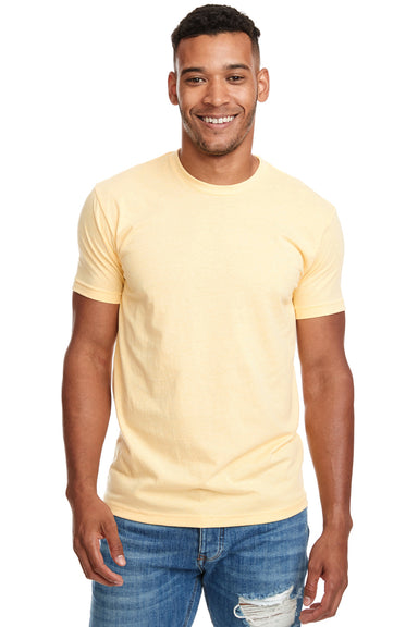 Next Level N6210 Mens CVC Jersey Short Sleeve Crewneck T-Shirt Yellow Front