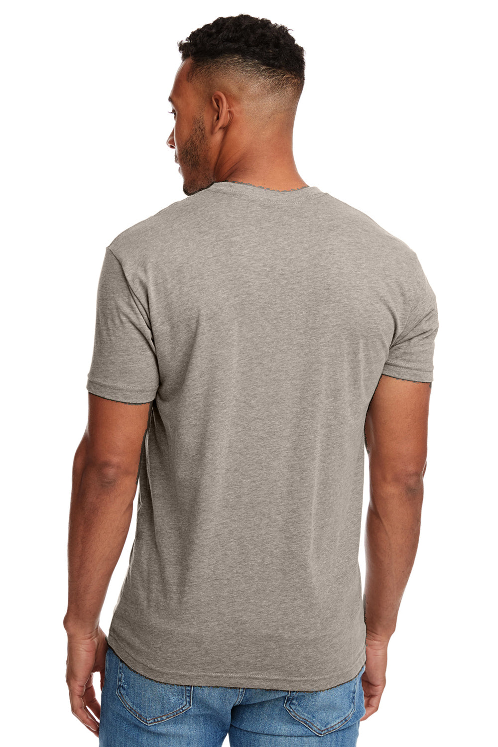 Next Level N6210 Mens CVC Jersey Short Sleeve Crewneck T-Shirt Warm Grey Back