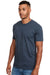 Next Level N6210 Mens CVC Jersey Short Sleeve Crewneck T-Shirt Indigo Blue Front